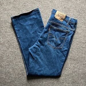 Vintage Levi’s 517 Bootcut Jeans Orange Tab Dark Blue USA Made 38x30 (fit 35x30)